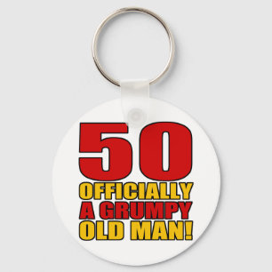 Grumpy 50 Birthday Humor Nyckelring