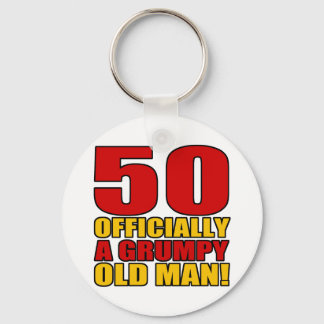 Grumpy 50 Birthday Humor Nyckelring