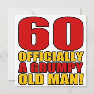 Grumpy 60 Birthday Humor Kort