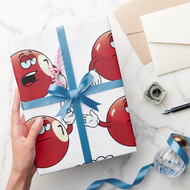 Grumpy 7 Boll Biljard Tecknad Karaktär Presentpapper (Skapare uppladdad)