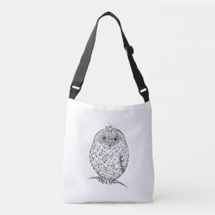 Grumpy African Barred Owlet Design Axelväska