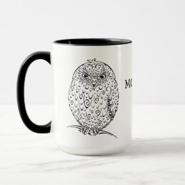 Grumpy African Barred Owlet Design Mugg