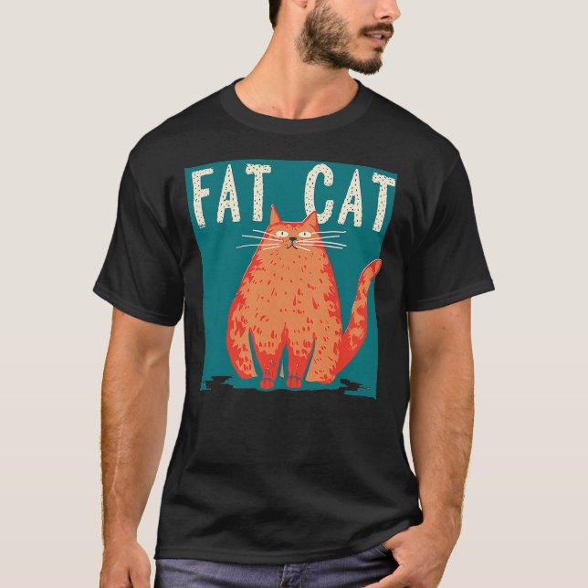 Grumpy and fluffy Cat Costume for funny overweight T Shirt (Framsida)