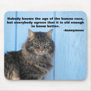 Grumpy ängel med anonymt citationstecken musmatta