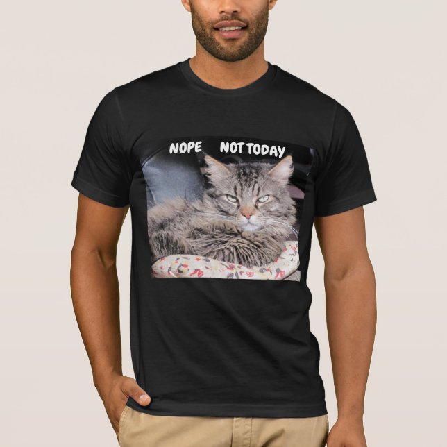Grumpy ängel Nope inte i dag T Shirt (Framsida)