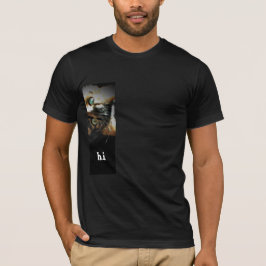 Grumpy Angel säger "hej" från sidan Tee