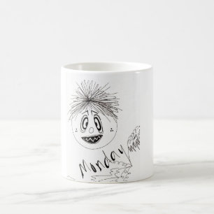 Grumpy ansikte - måndag Mugg