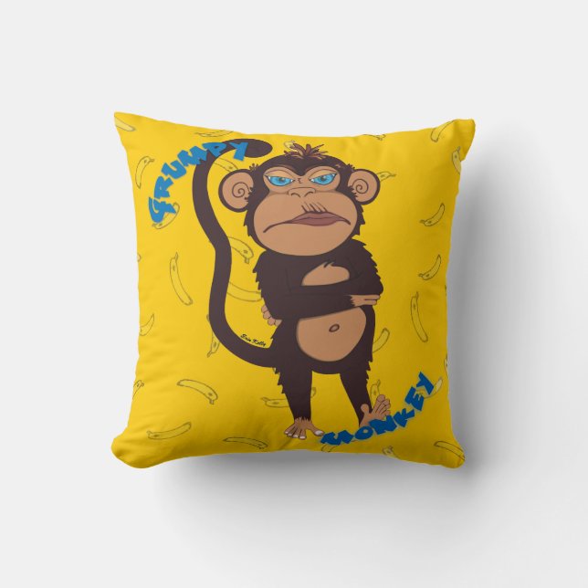 Grumpy apa kudde (Framsida)