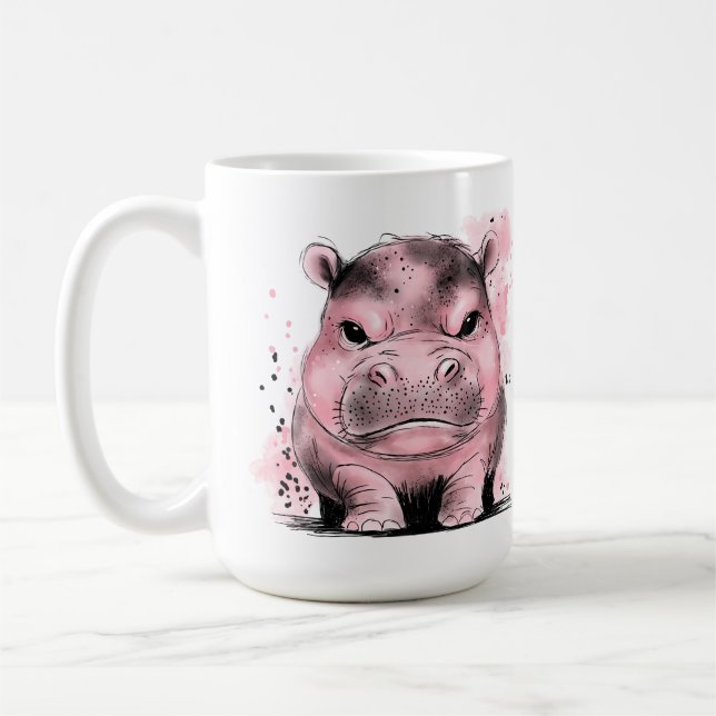 Grumpy Baby Hippo Kaffemugg (Vänster)