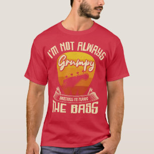 Grumpy Bassistance Spela Bass Guitar Music T Shirt