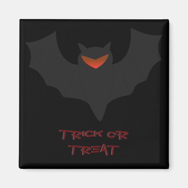 Grumpy Bat Halloween-magnet Magnet (Framsidan)