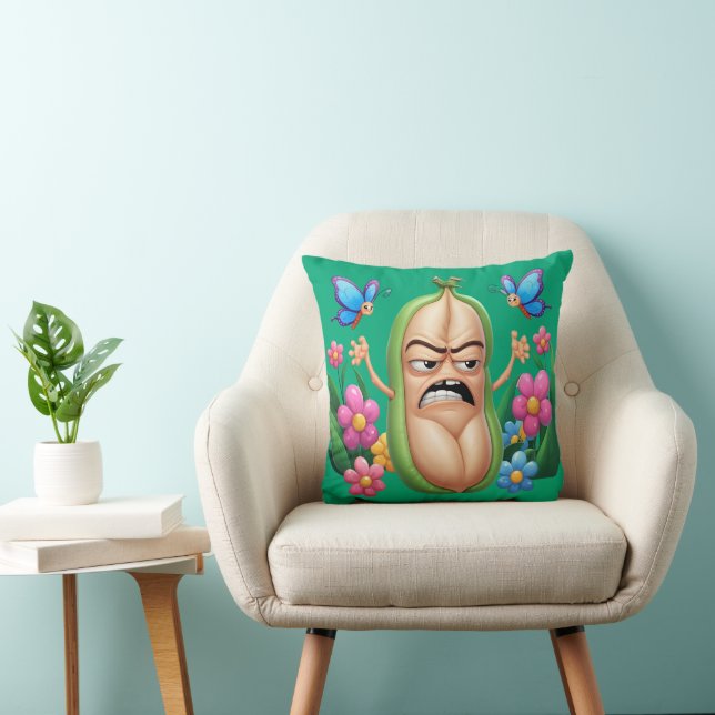 Grumpy Bean - The Cute, Grumpy Bean (första teckni Kudde (Stol)