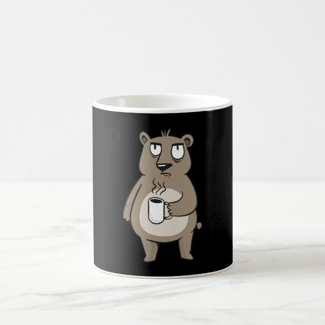 Grumpy bear holding a cup of coffee kaffemugg (Center)