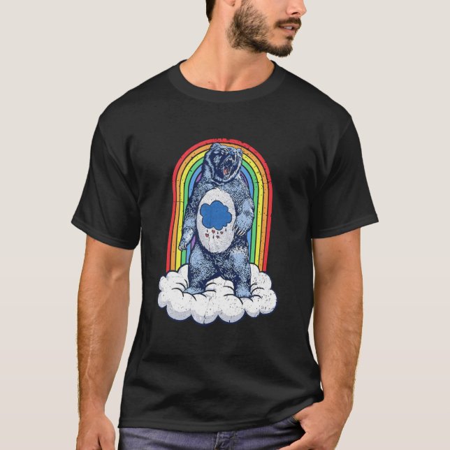 Grumpy Bear Rainbow T Shirt (Framsida)