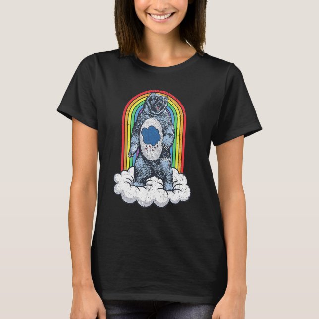 Grumpy Bear Regnbåge T Shirt (Framsida)