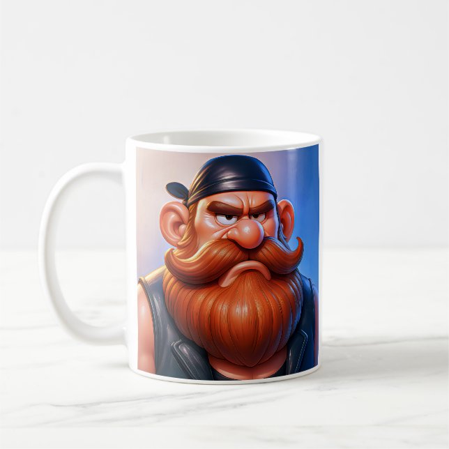 Grumpy Biker Art Kaffemugg (Vänster)
