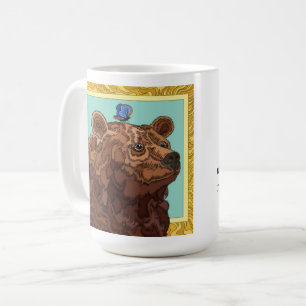 Grumpy björn behöver morgonkaffe!Cute Kaffemugg