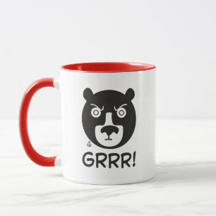 Grumpy Black Bear Coffee Mugg