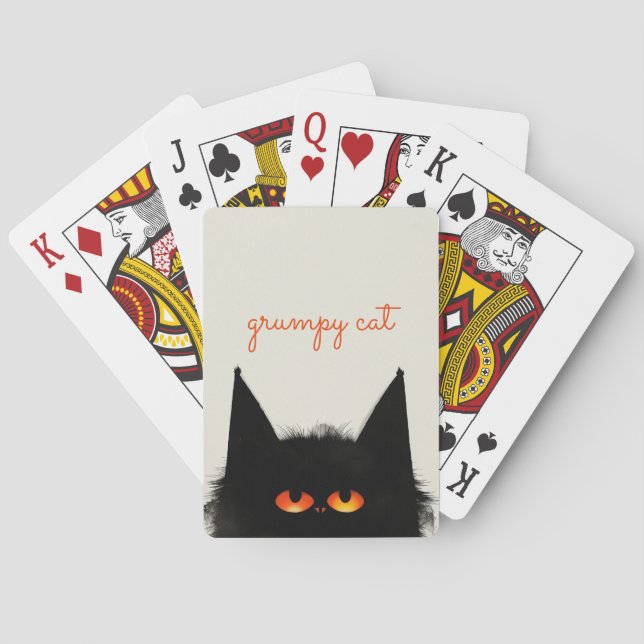 Grumpy Black Cat Casinokort (Baksidan)