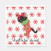 Grumpy Black Cat - det blir roligt hon sa - Papper