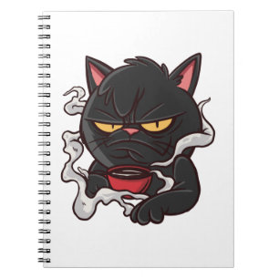 Grumpy Black Cat - Kaffe Älskare Anteckningsbok