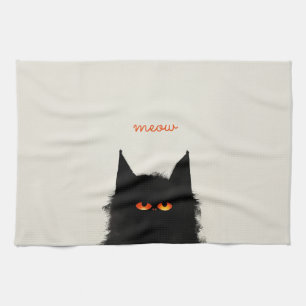 Grumpy Black Cat Kökshandduk