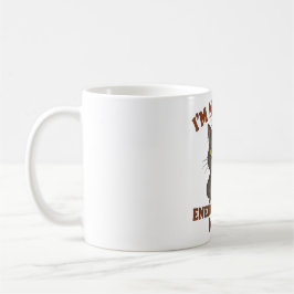 Grumpy Black Cat Mug – Energy-Saving Mode Quote Kaffemugg