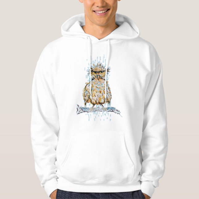 Grumpy Blöt Uggla Hoodie (Framsida)