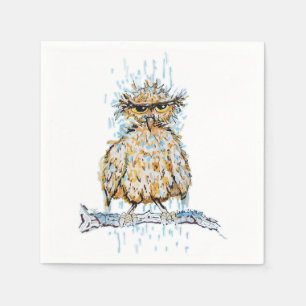 Grumpy Blöt Uggla Pappersservett