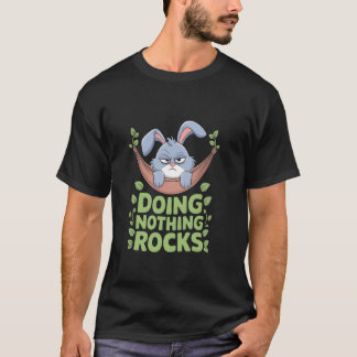 Grumpy Bunny GÖR INGET KLIPpor Avslappnad Rolig Ka T Shirt