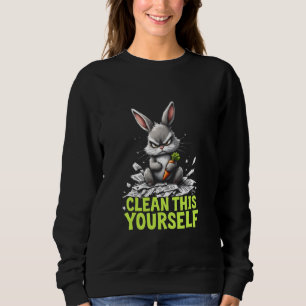 Grumpy Bunny STÄDA DETTA SJÄLV Pälsdjur Humor Fu T Shirt