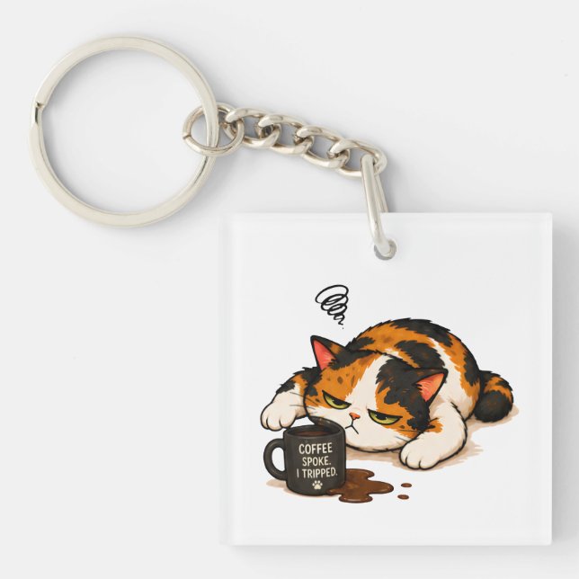 Grumpy Calico Katt - Kaffe talade (Framsidan)