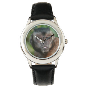 Grumpy Capuchin Monkey Ansikte Armbandsur