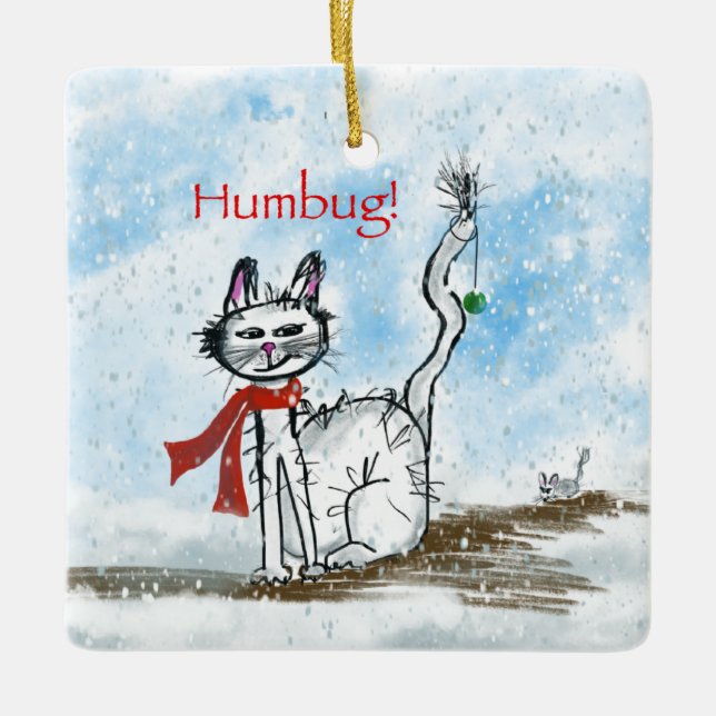 Grumpy cat and Naughty ouse jul Ornament (Framsida)