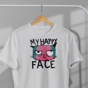 Grumpy Cat Animal Tecknad T Shirt