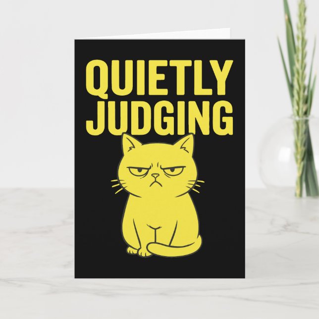 Grumpy Cat Attitude – Quietly Judging Funny Cat Kort (Framsida)