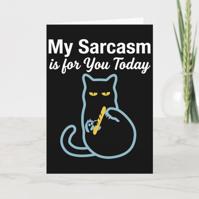 Grumpy Cat Attityd – Tyst Närvaro Rolig Katt Kort (Framsida)
