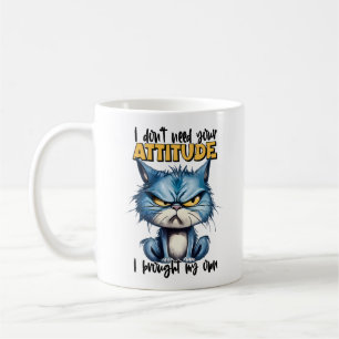 Grumpy Cat Attiute Funny Animal Sarcastic Saming Kaffemugg