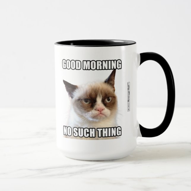Grumpy Cat™ Bra God morgon - inget sådant Sak Mugg (Höger)
