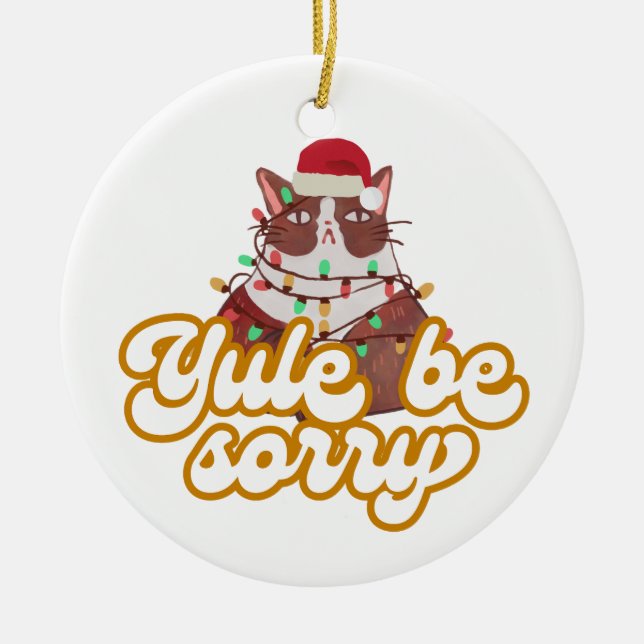 Grumpy Cat Ceramic Ornament (Framsidan)