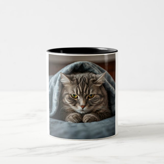 Grumpy Cat Coffee Mug: A Purrfectly Grumpy Morning Två-Tonad Mugg (Center)