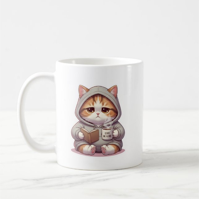 Grumpy Cat Coffee Mug Nope Not Today Mood Gift Kaffemugg (Vänster)