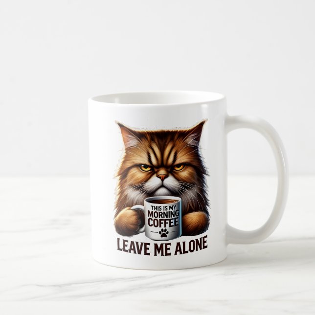 Grumpy Cat Coffee Mugg - "Lämna Me Ensam" Morgon (Höger)