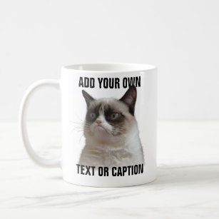 Grumpy Cat Glare - lägg till din egen text Kaffemugg