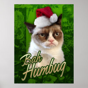 Grumpy Cat God jul / Bah Humbug Poster