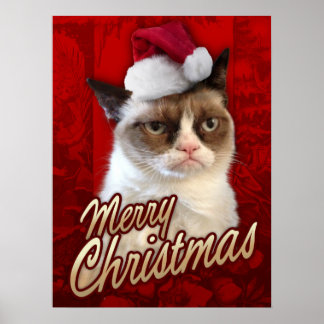 Grumpy Cat God jul Poster