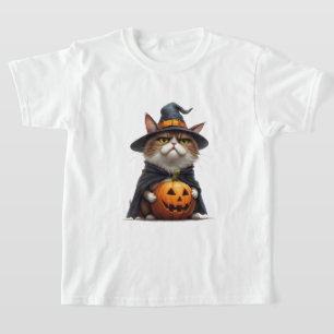 Grumpy Cat iklädd Pumpa-Häxdräkt 🎃 T Shirt