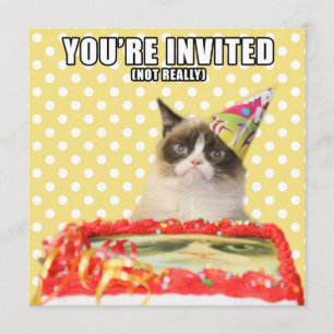 Grumpy Cat-inbjudningar - du är inbjudna Inbjudningar