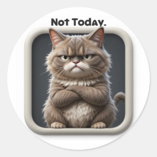 Grumpy Cat "Inte Idag" Hantverk Klistermärke – Rol