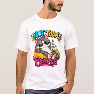 Grumpy Cat Inte Idag Människor Roligt Anti Social T Shirt